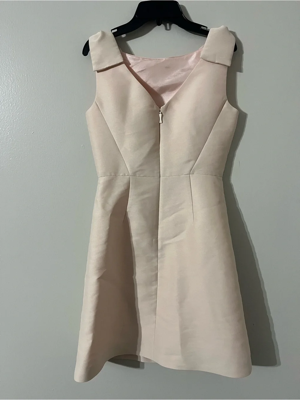 Kate Spade Sleeveless Bow Shoulder Sheath Dress in Pale Pink Sz 2